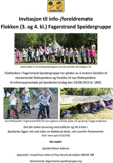 Flokk høst 2015 - Inviatasjon til info og foreldremøte