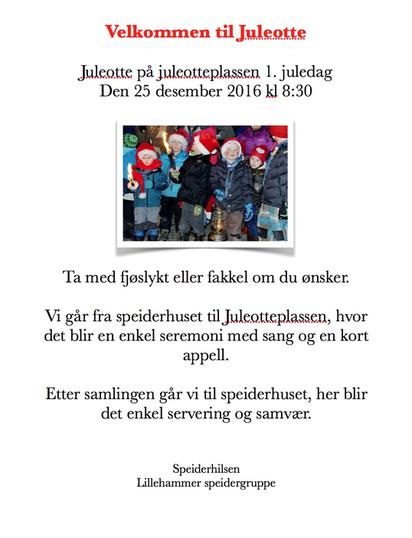 Velkommen til Juleotte 2016